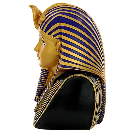 Golden Shroud of Tutankhamen Egyptian Bust Statue: Medium