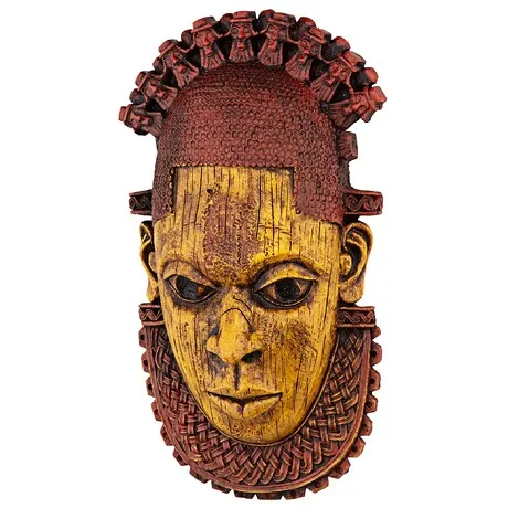 Queen Mother Iyoba African Mask Wall Sculpture