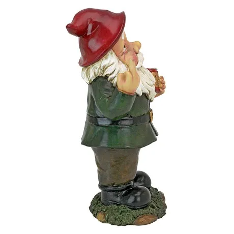 Foul Finger Tipsy Tim Beer Garden Gnome Statue