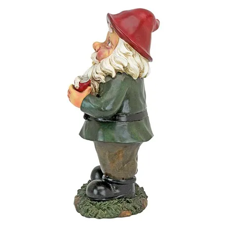 Foul Finger Tipsy Tim Beer Garden Gnome Statue
