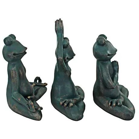 Relax, Renew and Ribbit Zen Garden Frog Statues