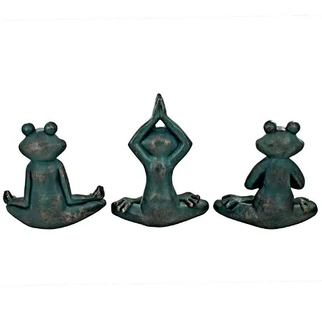 Relax, Renew and Ribbit Zen Garden Frog Statues