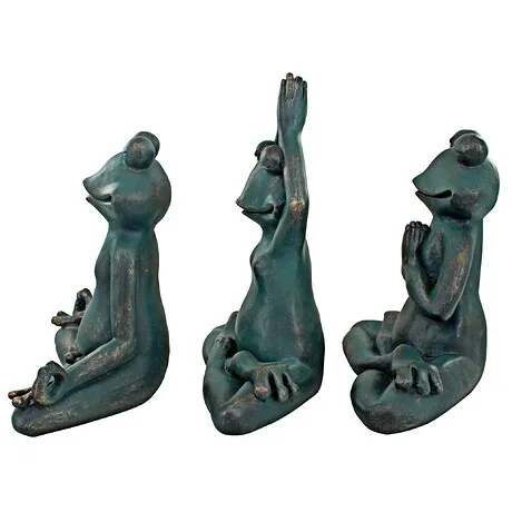 Relax, Renew and Ribbit Zen Garden Frog Statues