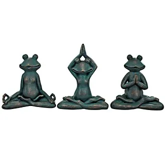 Relax, Renew and Ribbit Zen Garden Frog Statues