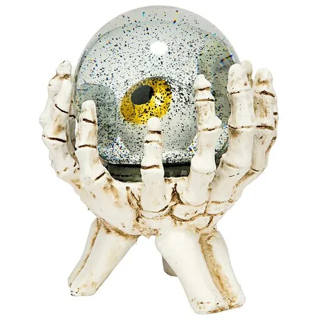 All-Seeing Eye of the Skeleton Water Globe Statue