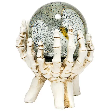 All-Seeing Eye of the Skeleton Water Globe Statue