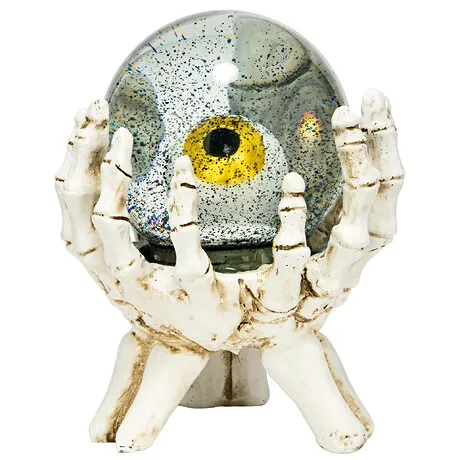All-Seeing Eye of the Skeleton Water Globe Statue