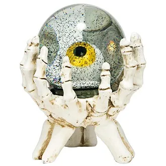 All-Seeing Eye of the Skeleton Water Globe Statue