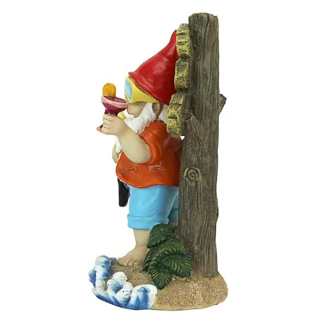 Happy Hour Tropical Garden Gnome Statue
