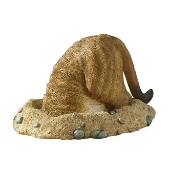 Kalahari Meerkat Statue: Into Hole