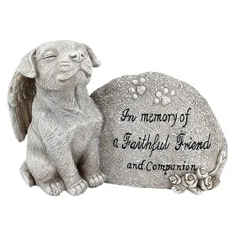 Forever in Our Hearts Memorial Dog Statue