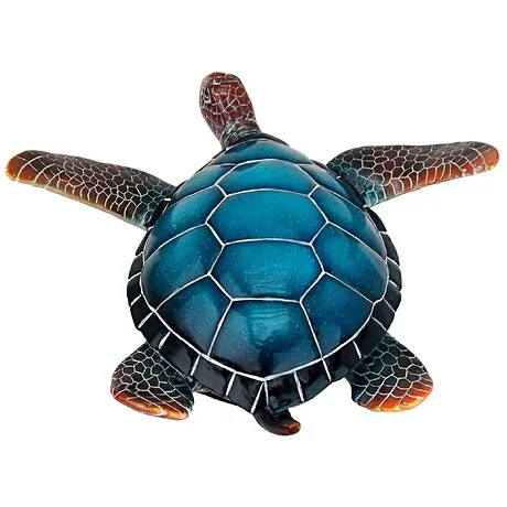 Blue Sea Turtle Statue: Medium