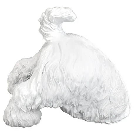 Highland Terrier Digging Dog Statue