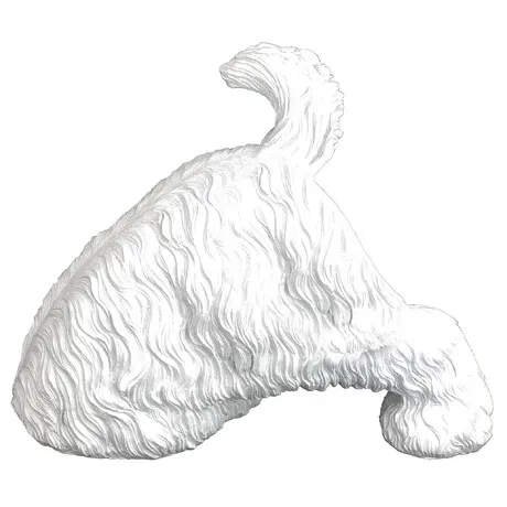 Highland Terrier Digging Dog Statue