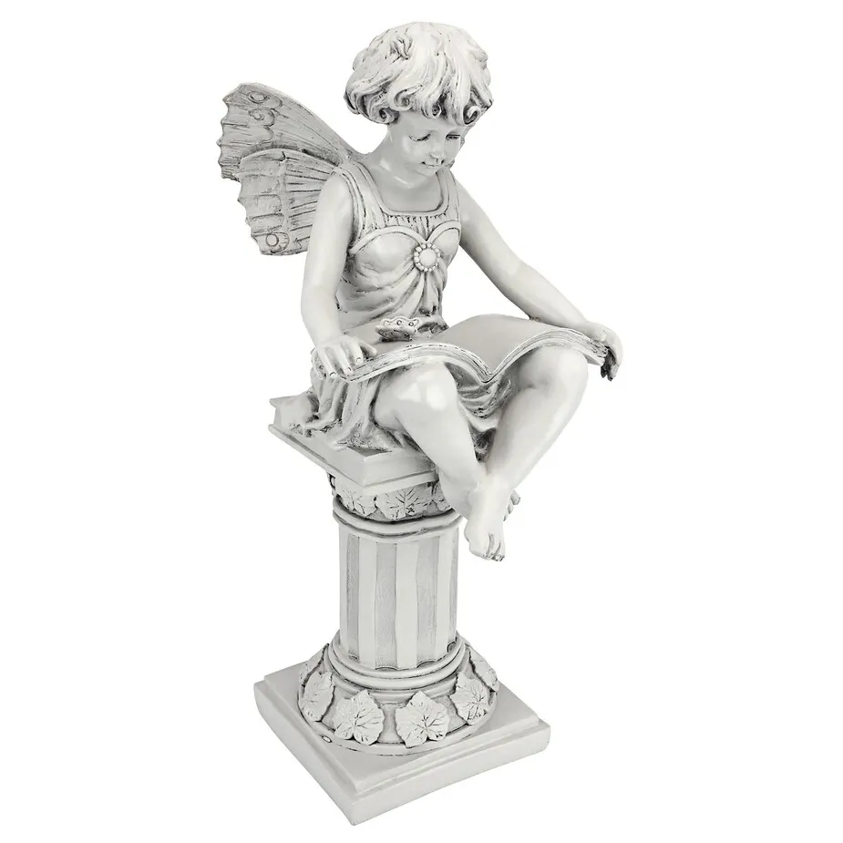 The British Reading Fairy Garden Statue