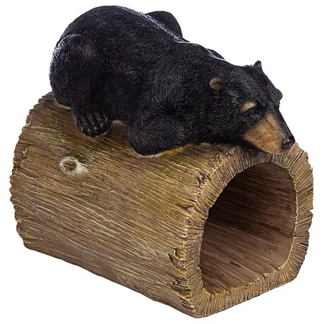 Black Bear Gutter Guardian Downspout Statue