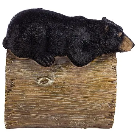Black Bear Gutter Guardian Downspout Statue
