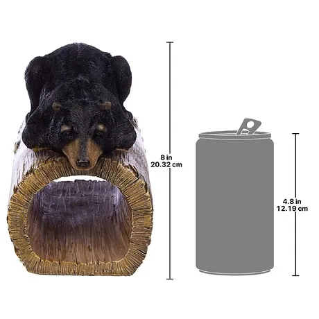 Black Bear Gutter Guardian Downspout Statue