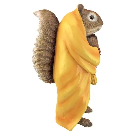 Sensei Monk Zen Garden Squirrel Animal Statue