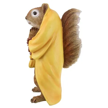Sensei Monk Zen Garden Squirrel Animal Statue