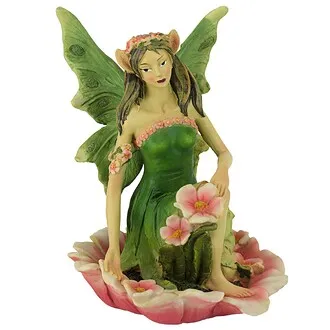 The Red and Green Fairy of Acorn Hollow Statues: Green