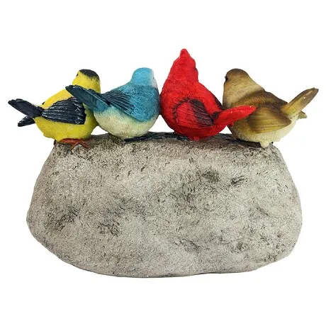 Birdy Welcome Sign Garden Stone Statue: Large