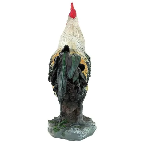 Cock-A-Doodle-Do Rooster Barnyard Chicken Statue