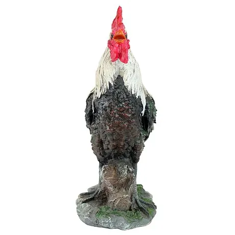 Cock-A-Doodle-Do Rooster Barnyard Chicken Statue
