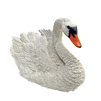 White Swan Garden Statue: Each