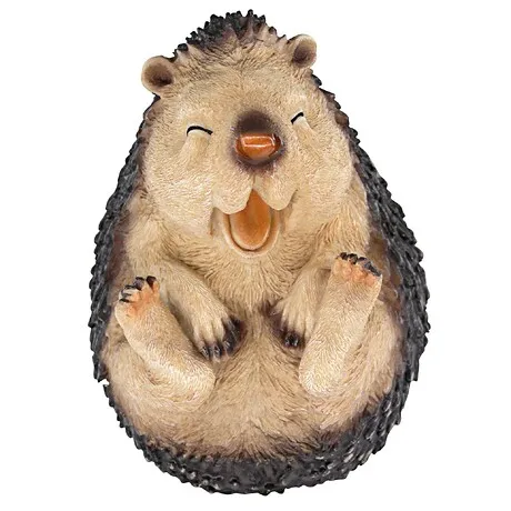 Roly-Poly Laughing Hedgehog Statue: Small