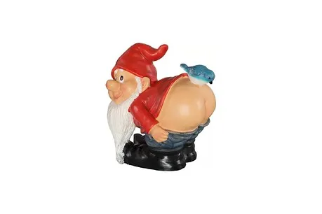 Loonie Moonie Bare Buttocks Garden Gnome Statue: Medium