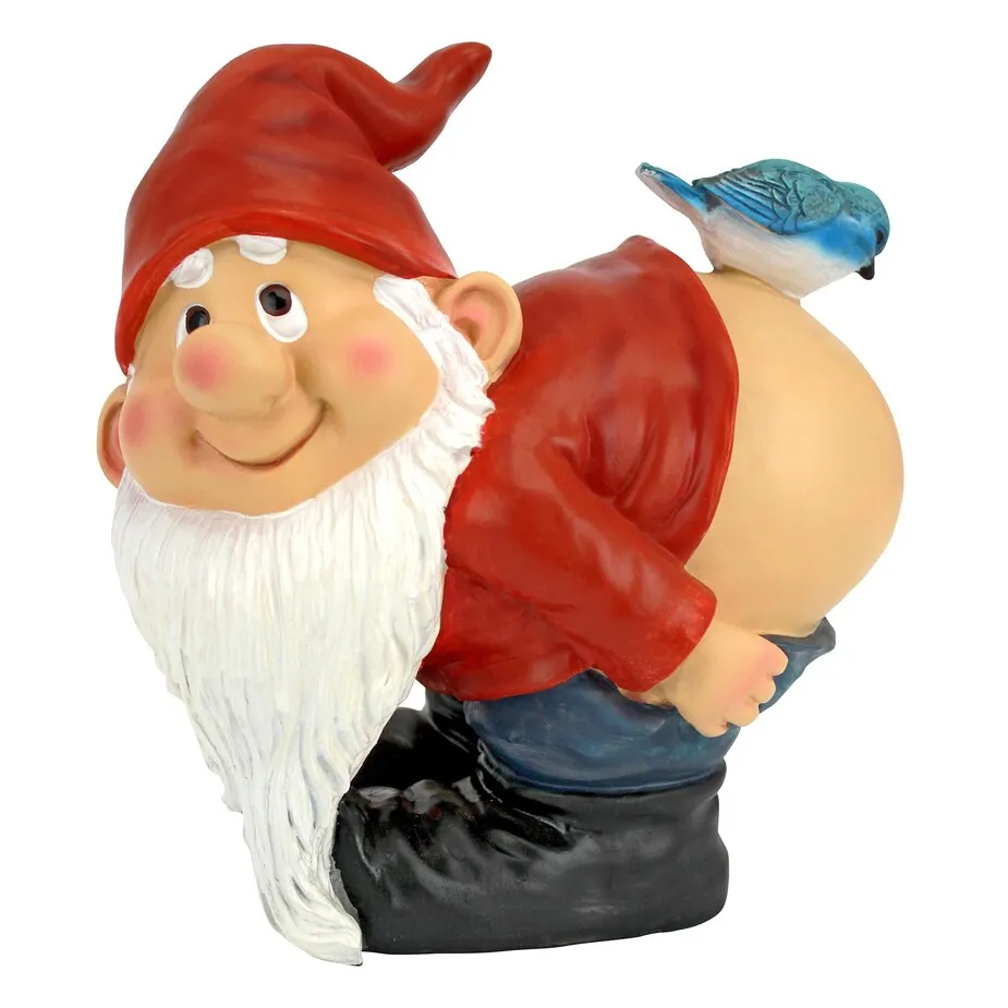 Loonie Moonie Bare Buttocks Garden Gnome Statue: Medium