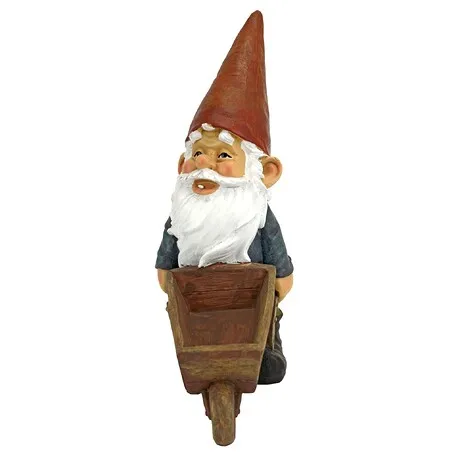Wheelbarrow Willie Garden Gnome Statue