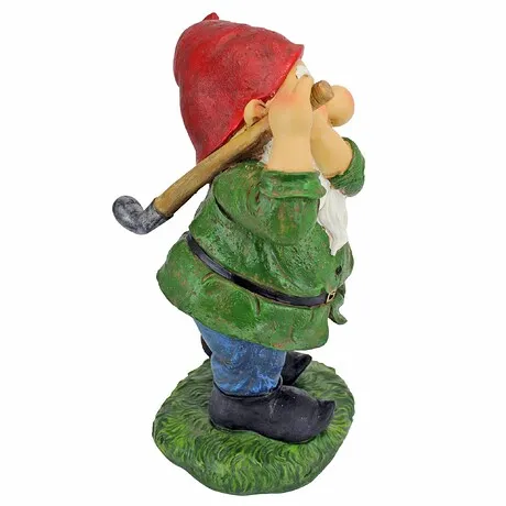 Bogey Burt Golfing Garden Gnome Statue