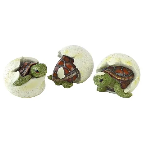 Out of the Shell Baby Turtle Triplet Statue Set