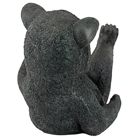 Roly-Poly Black Bear Cub Statue: Rolling Bear