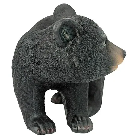 Roly-Poly Black Bear Cub Statue: Walking Bear