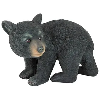 Roly-Poly Black Bear Cub Statue: Walking Bear