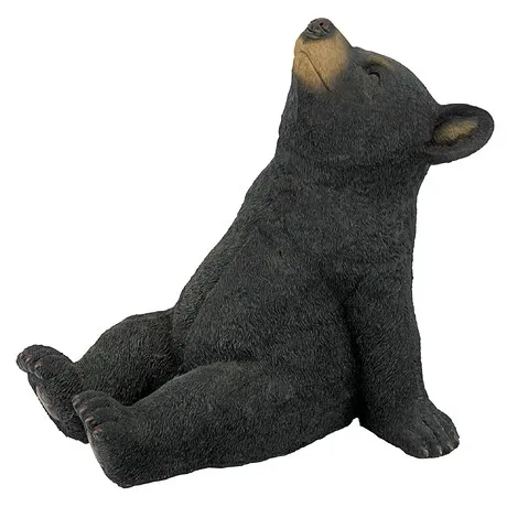 Catching Rays Black Bear Cub Statue