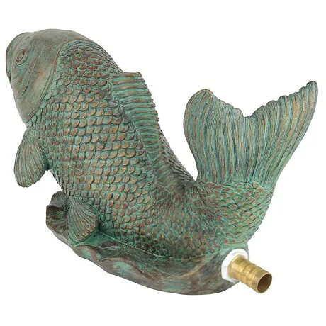 Japanese Koi Fish Spitter Piped Statue