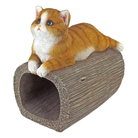 Kitty Cat Gutter Guardian Downspout Statue