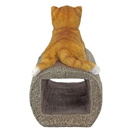 Kitty Cat Gutter Guardian Downspout Statue