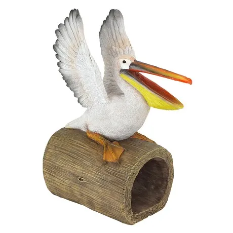 Splash the Pelican Gutter Guardian Downspout Statue