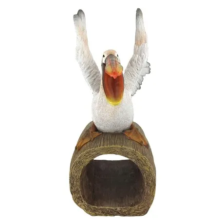Splash the Pelican Gutter Guardian Downspout Statue