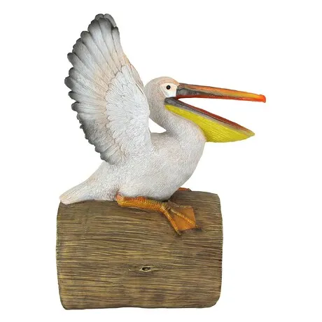 Splash the Pelican Gutter Guardian Downspout Statue