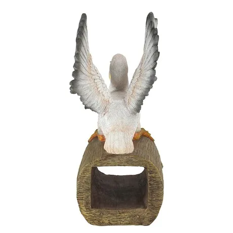 Splash the Pelican Gutter Guardian Downspout Statue