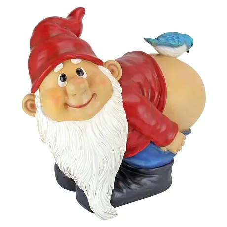 Loonie Moonie Bare Buttocks Garden Gnome Statue: Large
