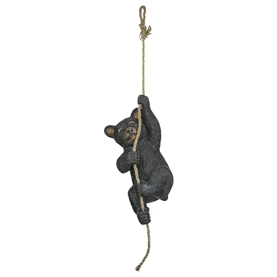 Swinging Bocephus Bear Cub Hanging Statue