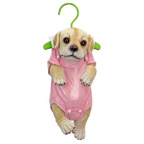 Hanger Hound Labrador Retriever Hanging Puppy Dog Statue