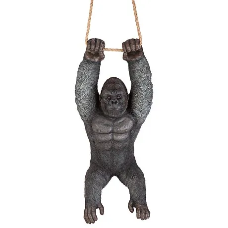 Swinging Great Ape Jungle Monster Hanging Gorilla Statue